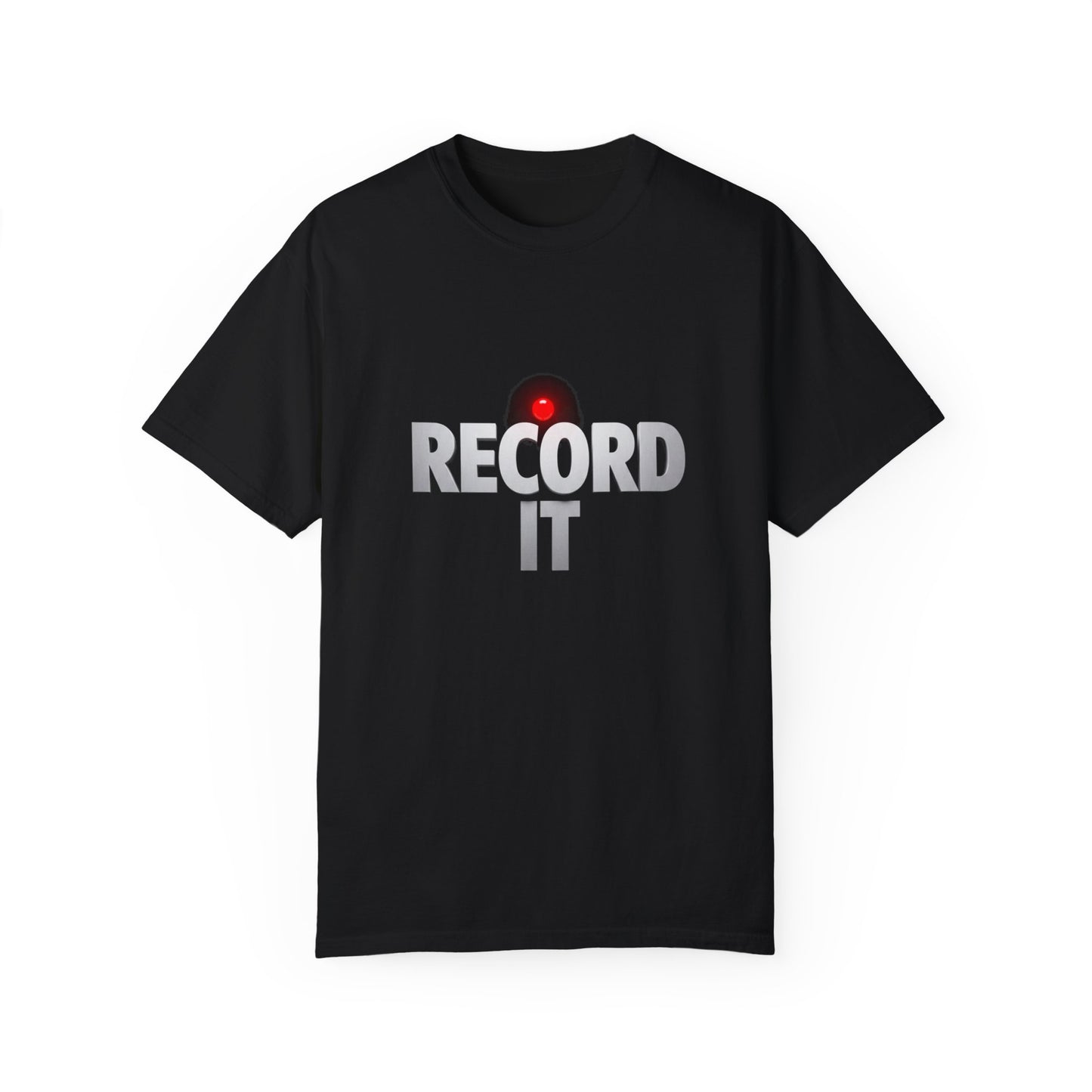 Unisex Garment-Dyed T-Shirt - 'Record It' Graphic Tee for Music Lovers