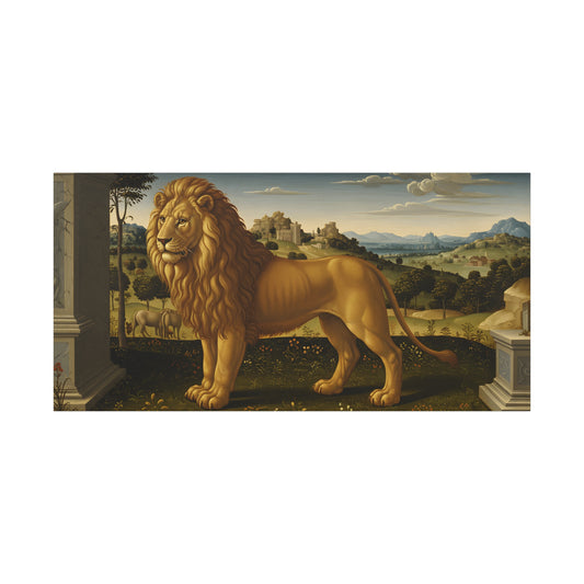 Majestic Lion Matte Canvas Print for Home Decor