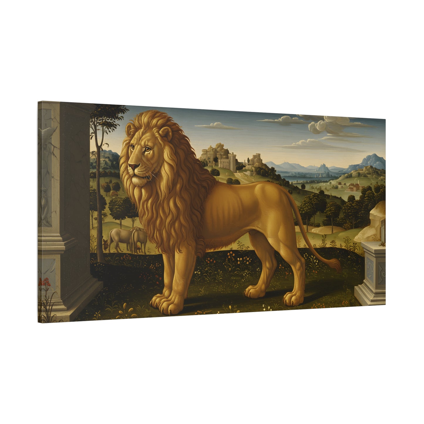 Majestic Lion Matte Canvas Print for Home Decor