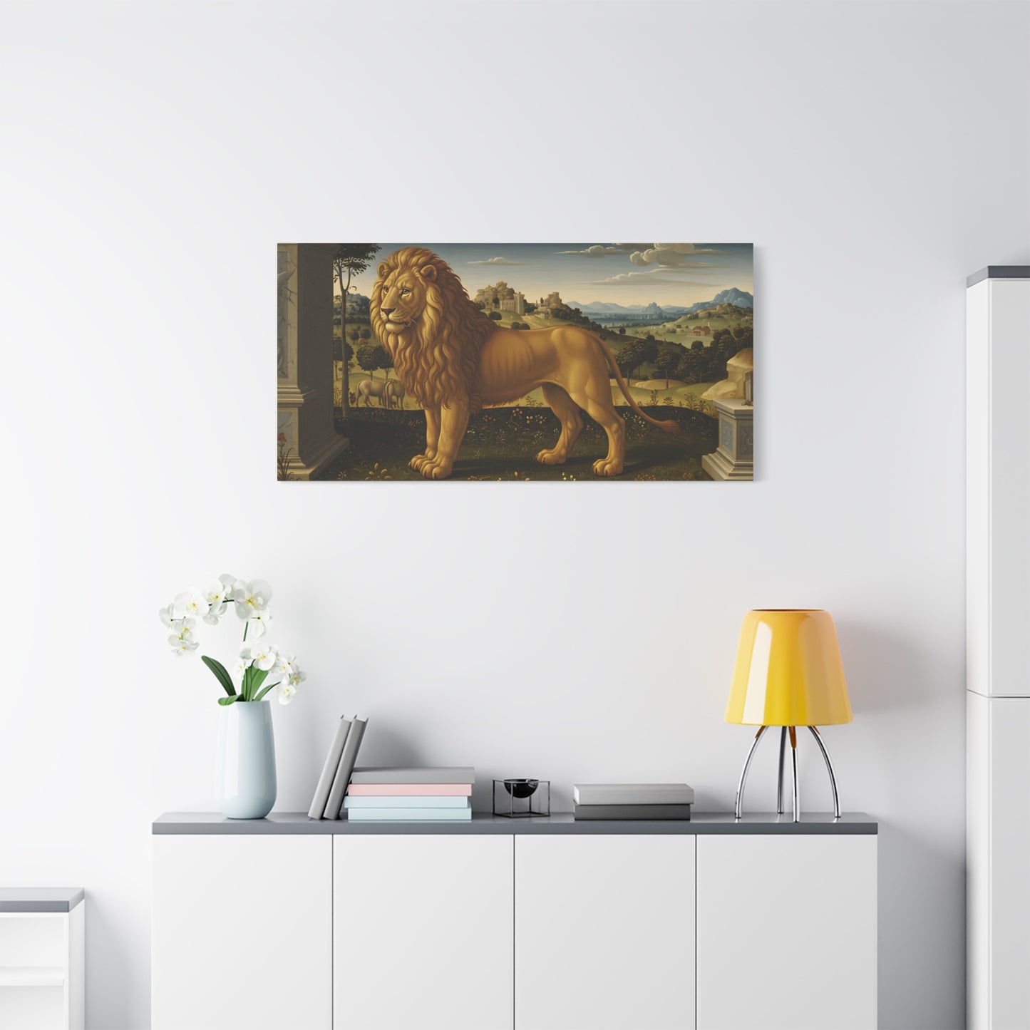 Majestic Lion Matte Canvas Print for Home Decor