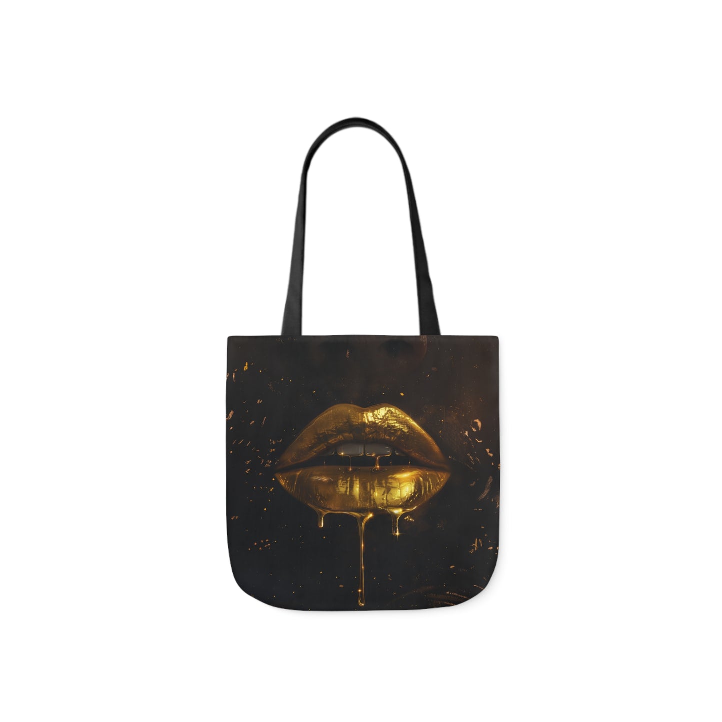 Gold Lip Drip - Canvas Tote Bag