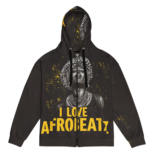 I LOVE AFRO BEATZ - Unisex zip hoodie