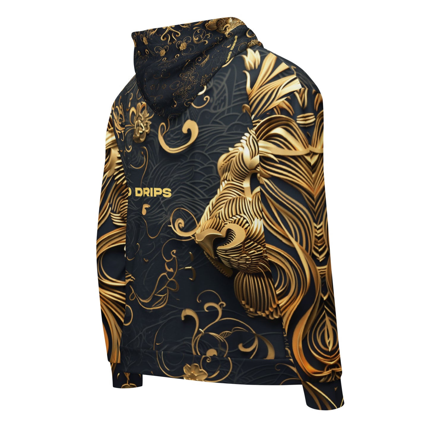 Lion Afro Drips - zip hoodie