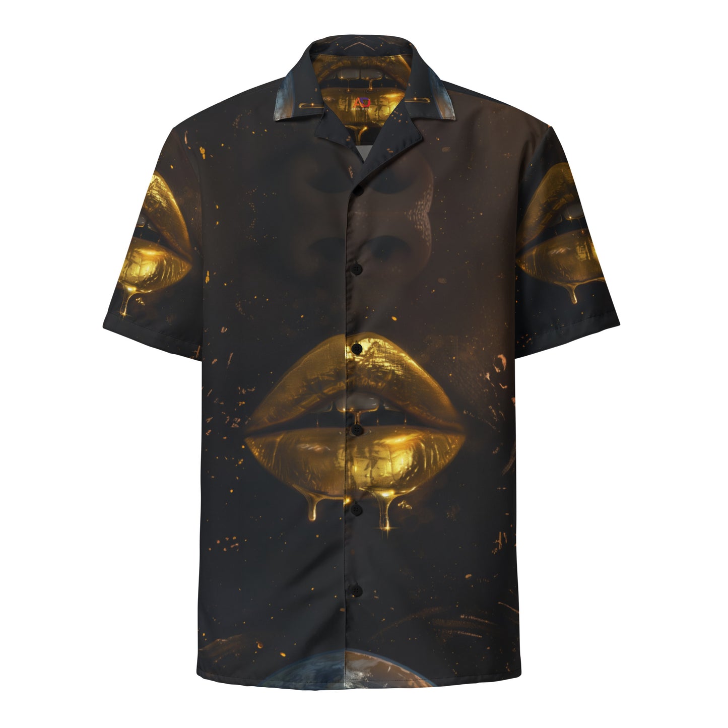 GOLD LIP DRIP -  button shirt