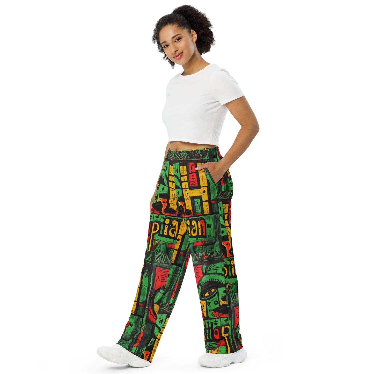 ETHIOPIAN - unisex wide-leg pants