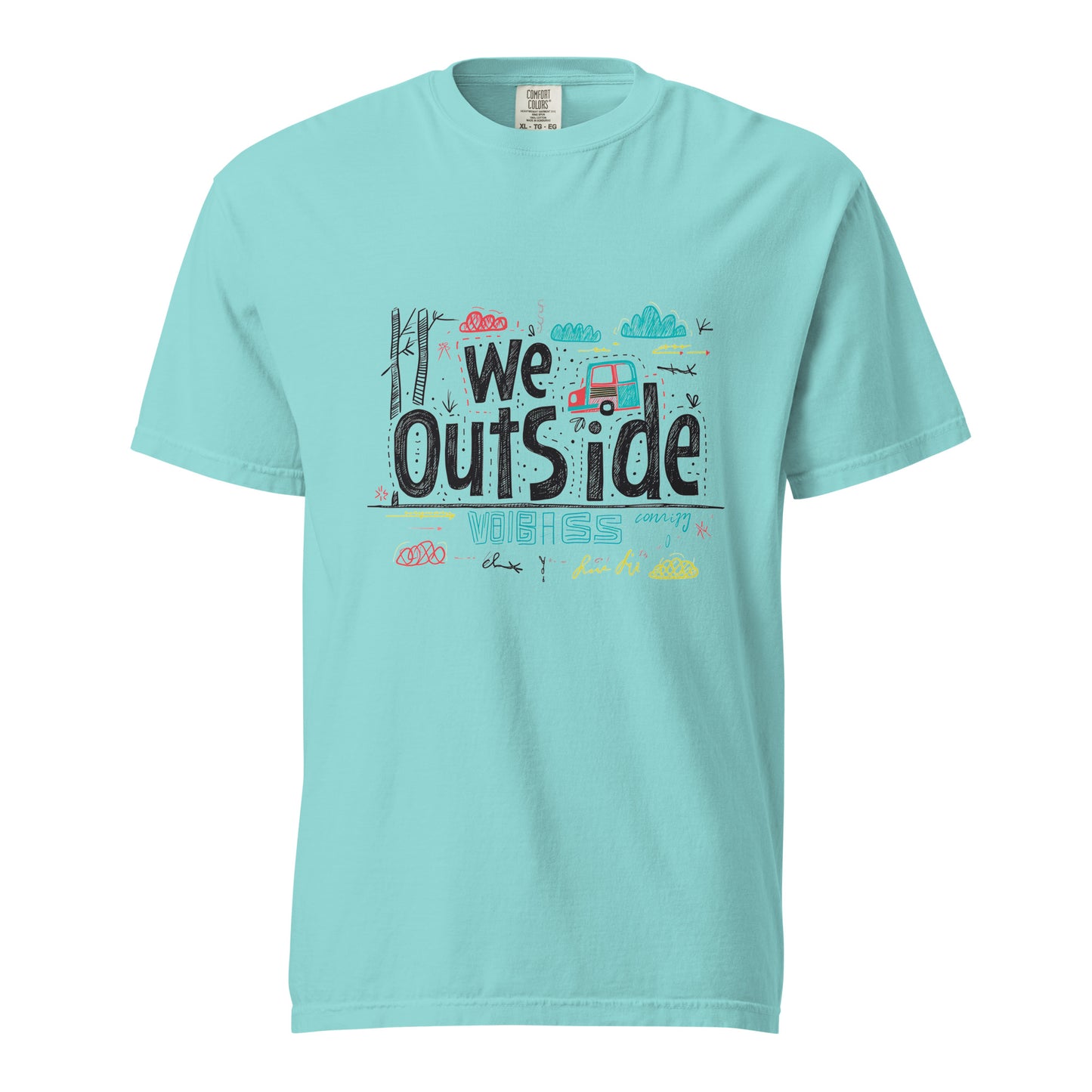 WE OUT SIDE - Unisex garment-dyed heavyweight t-shirt