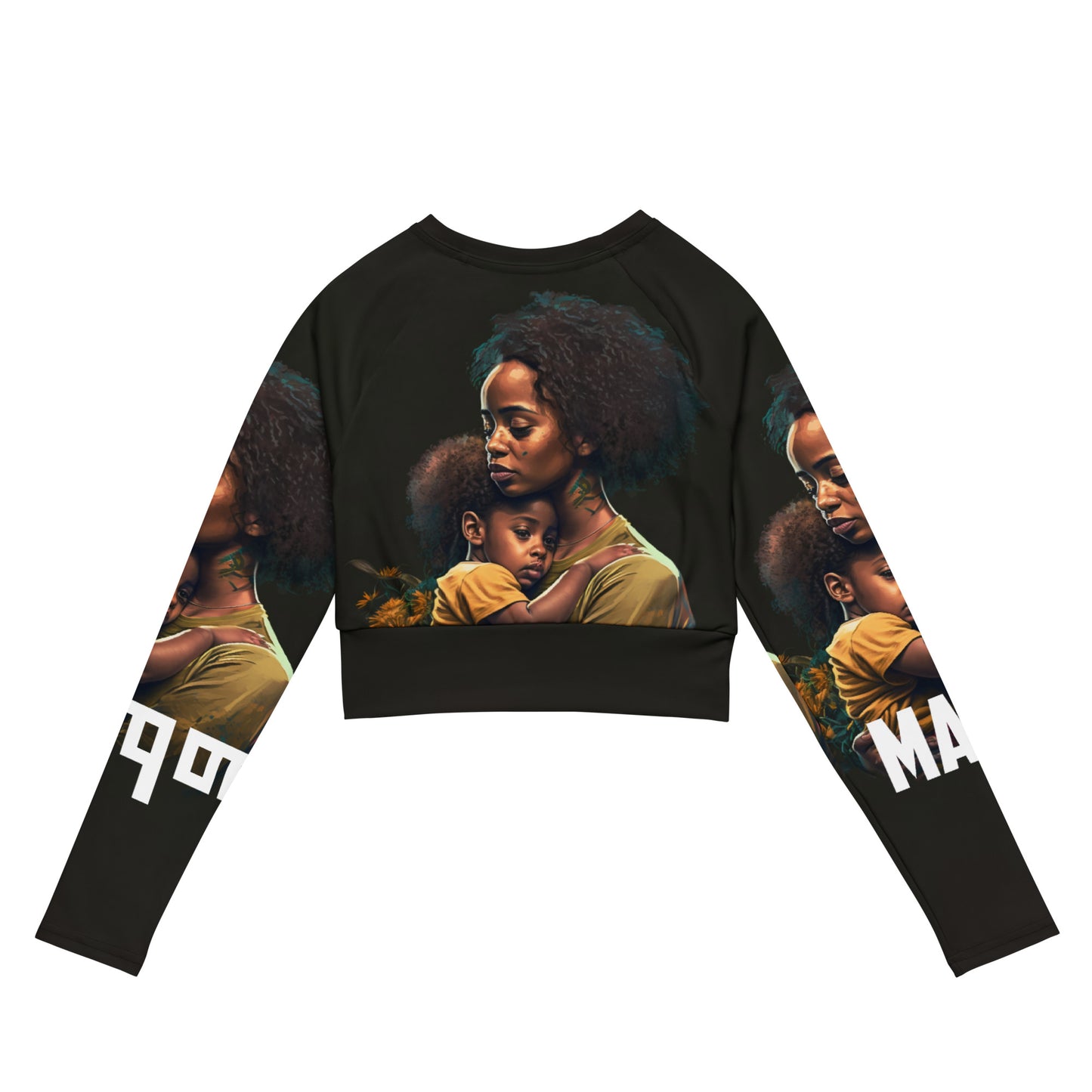 Mama እማማ  Recycled long-sleeve crop top