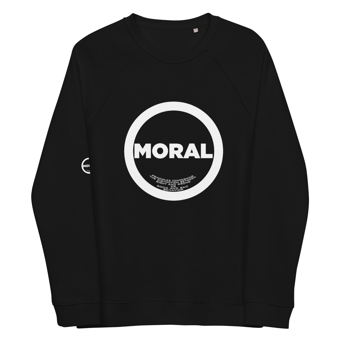 Moral - Unisex organic raglan sweatshirt